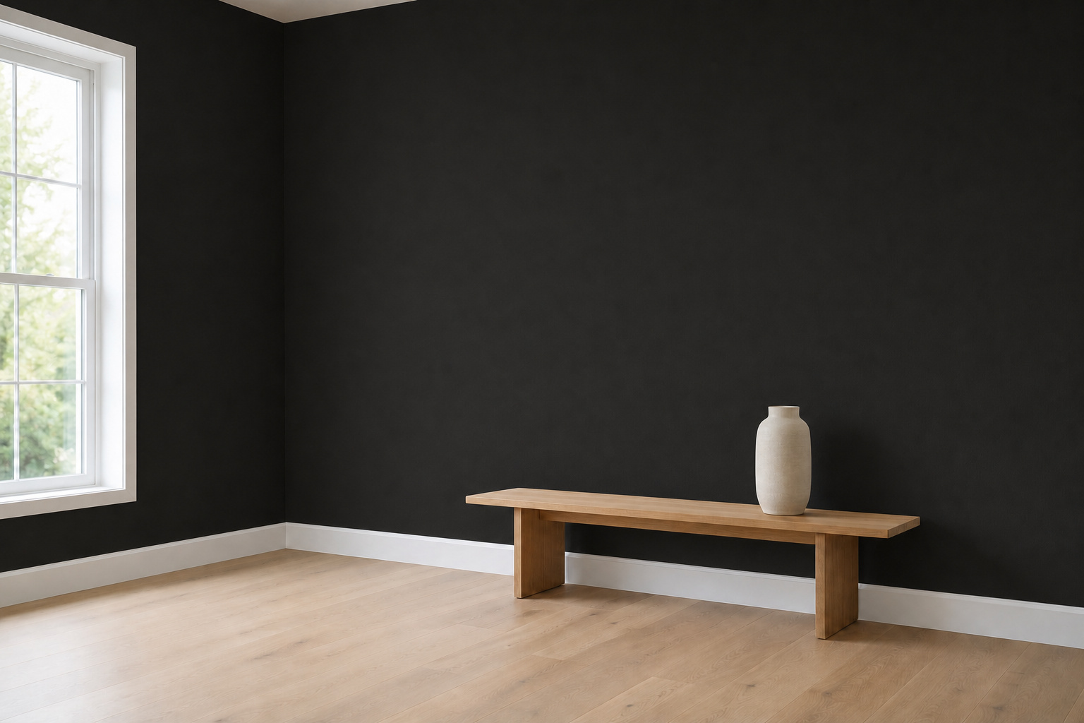 Room with both walls painted Black