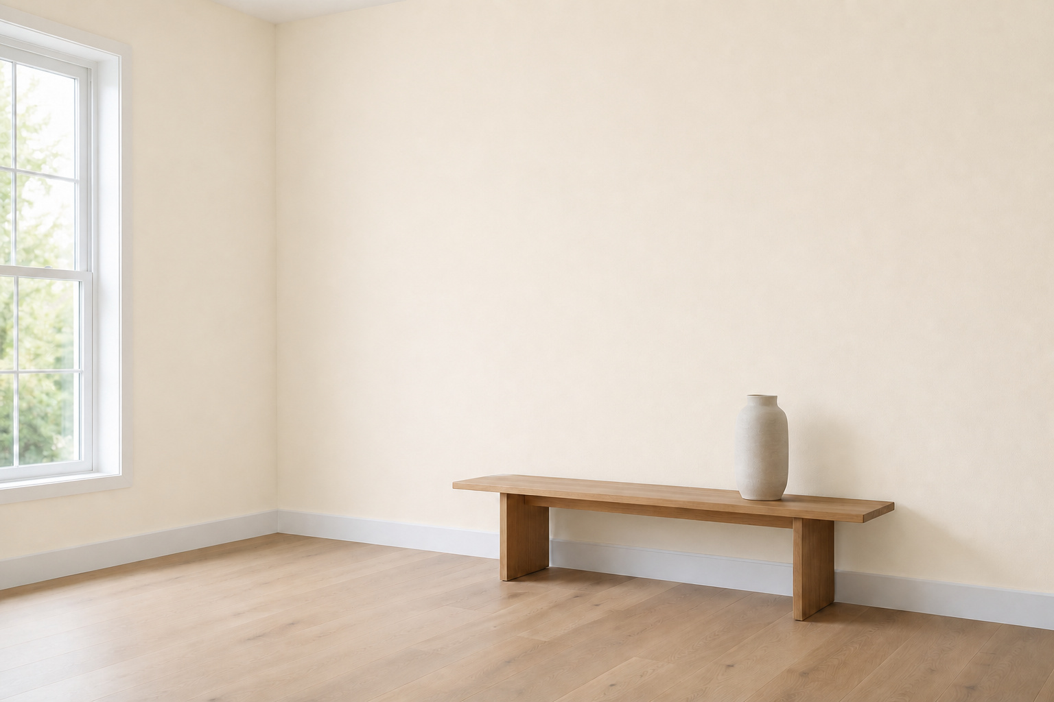 Room with both walls painted Bone China