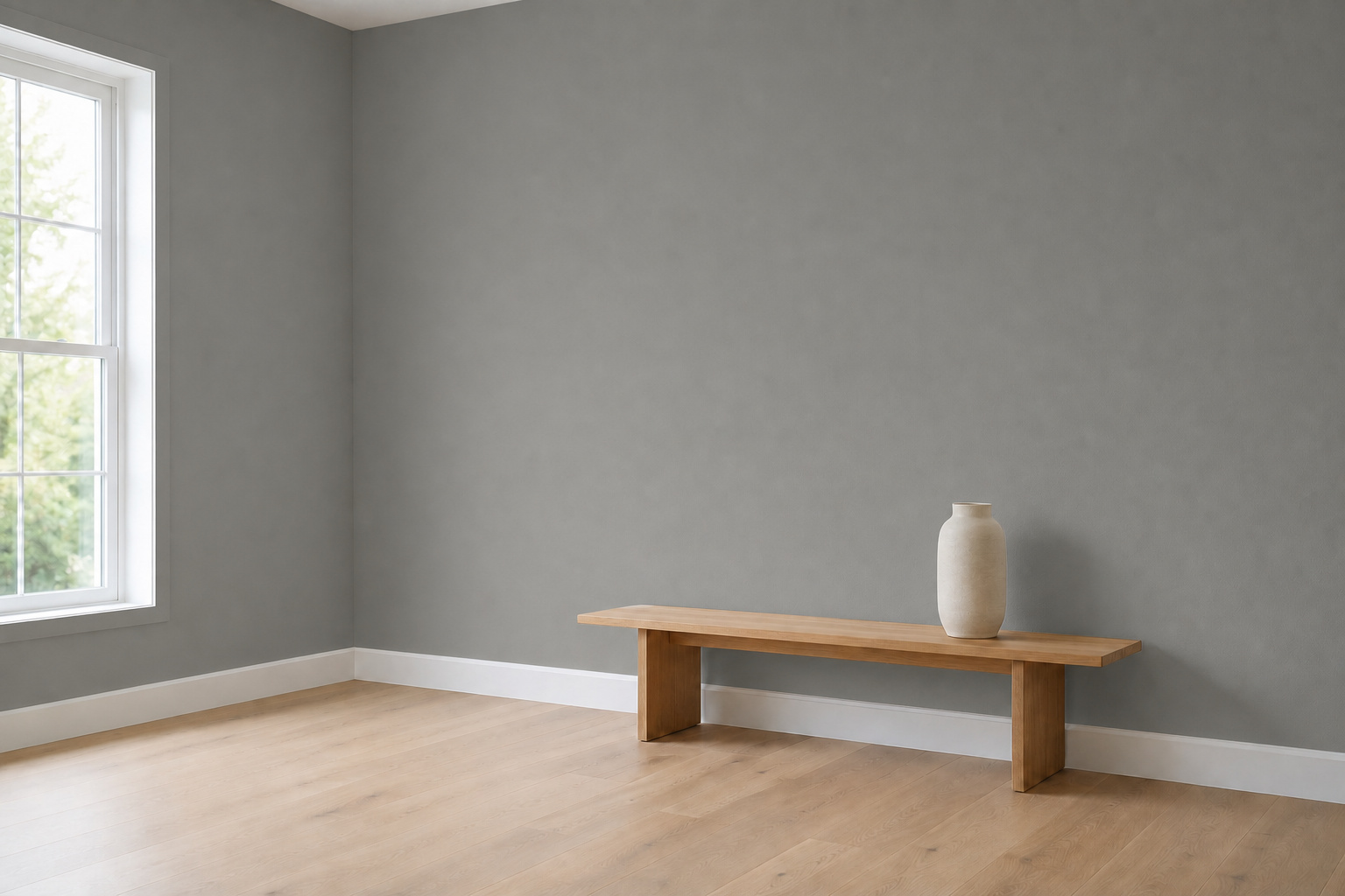 Room with both walls painted Domino
