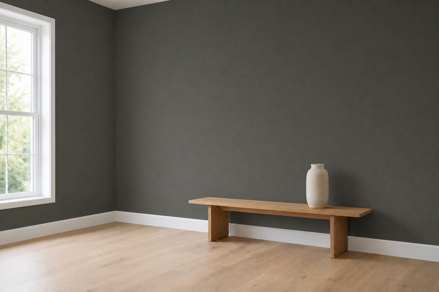 Room with both walls painted Monument