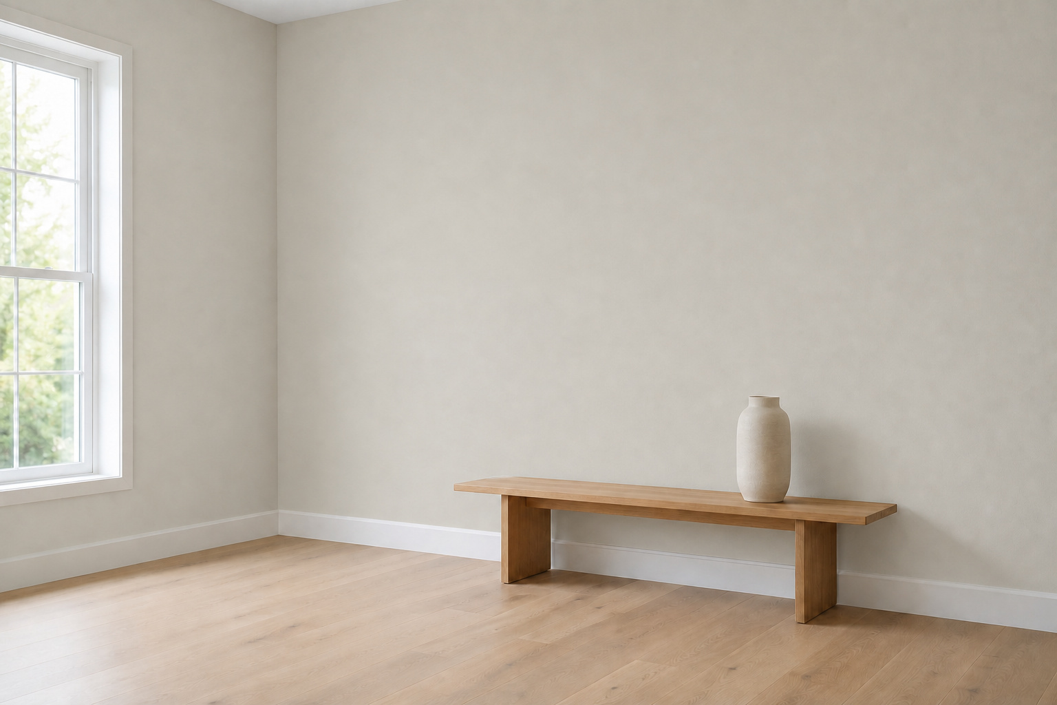 Room with both walls painted Shale Grey