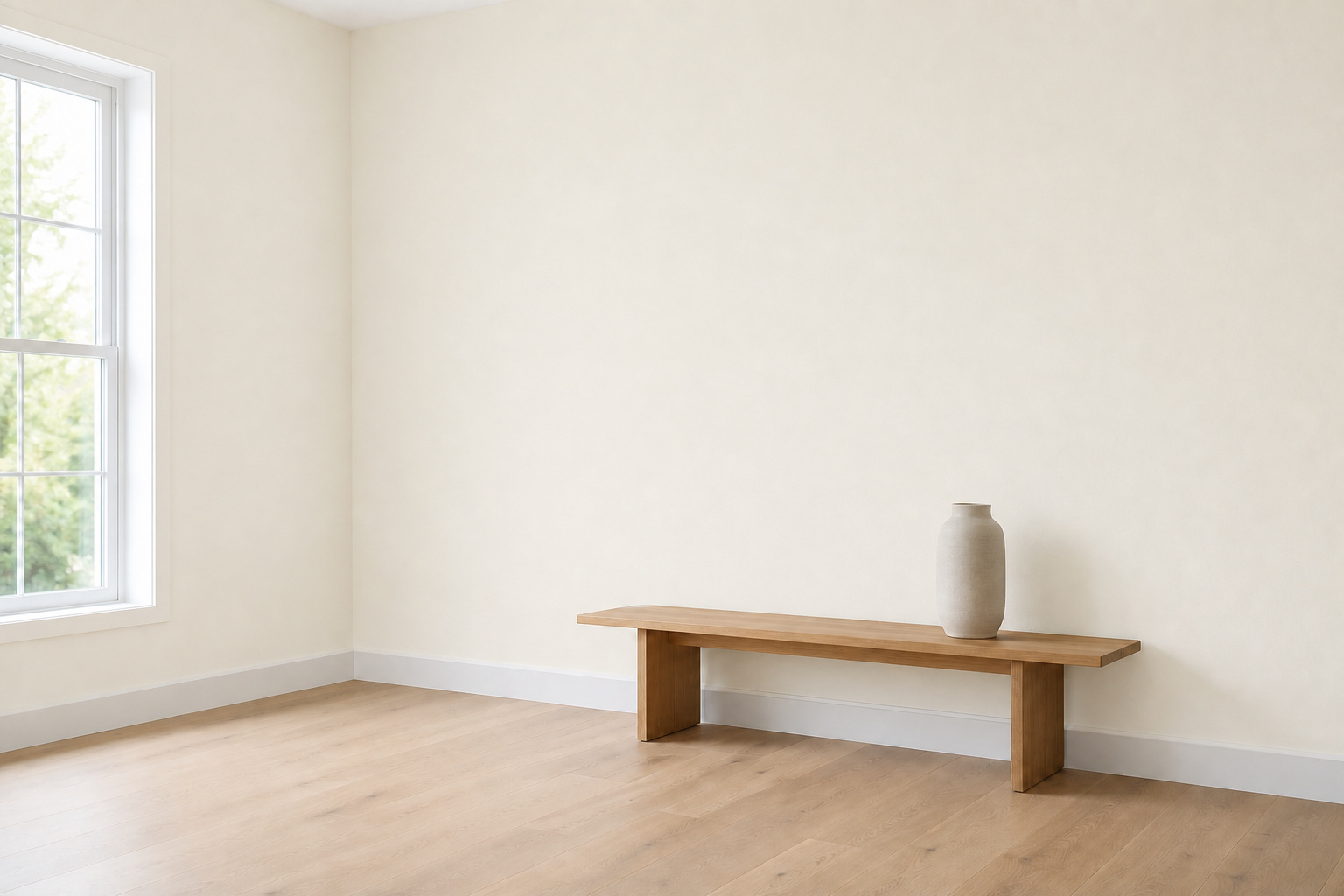 Room with both walls painted Terrace White